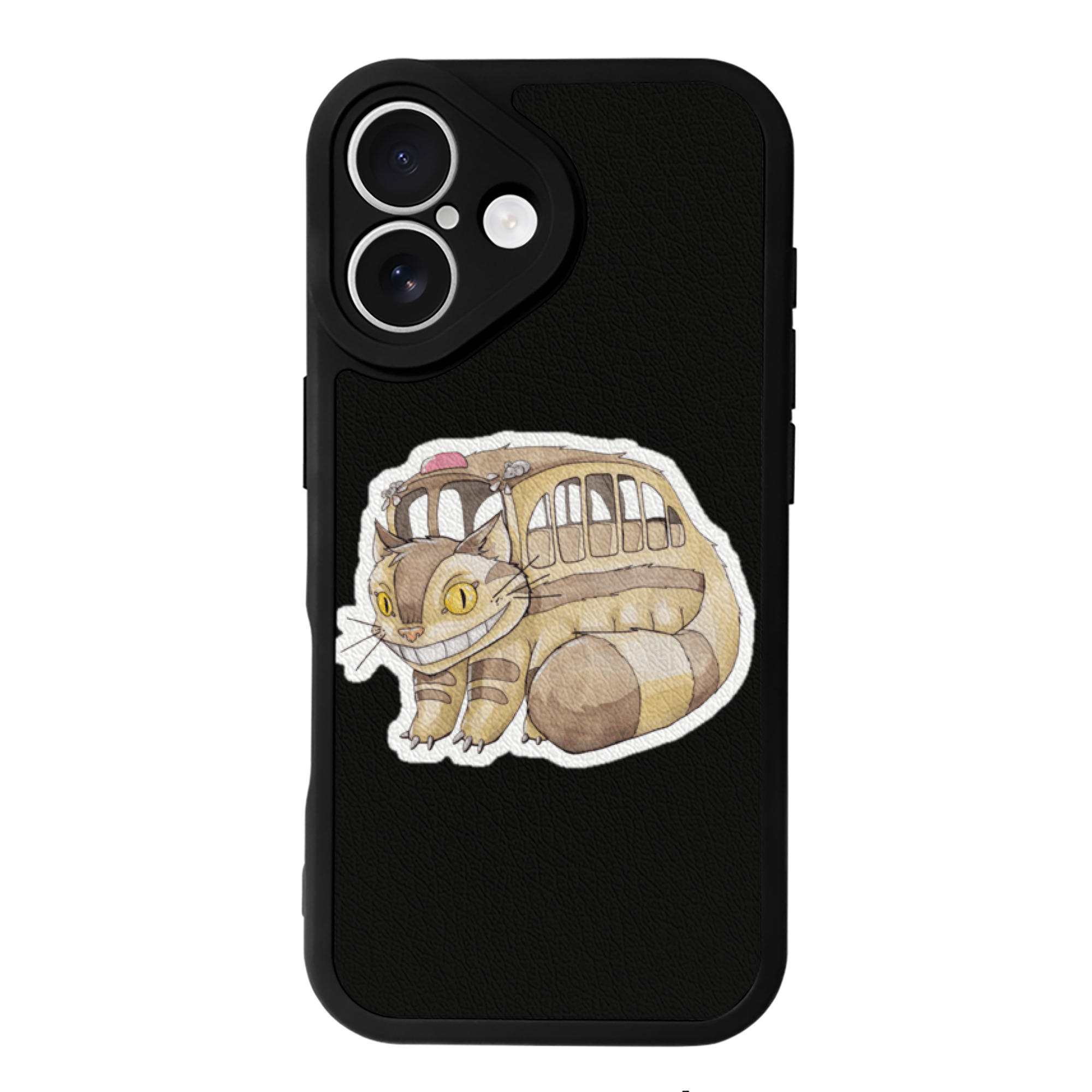 （画像用） となりのトトロ 草壁メイ 草壁サツキ My Neighbor Totoro Satsuki Kusakabe Mei Kusakabe 【iPhone 16シリーズ対応】シリコンスマホケース（レザー調） 材質：シリコン